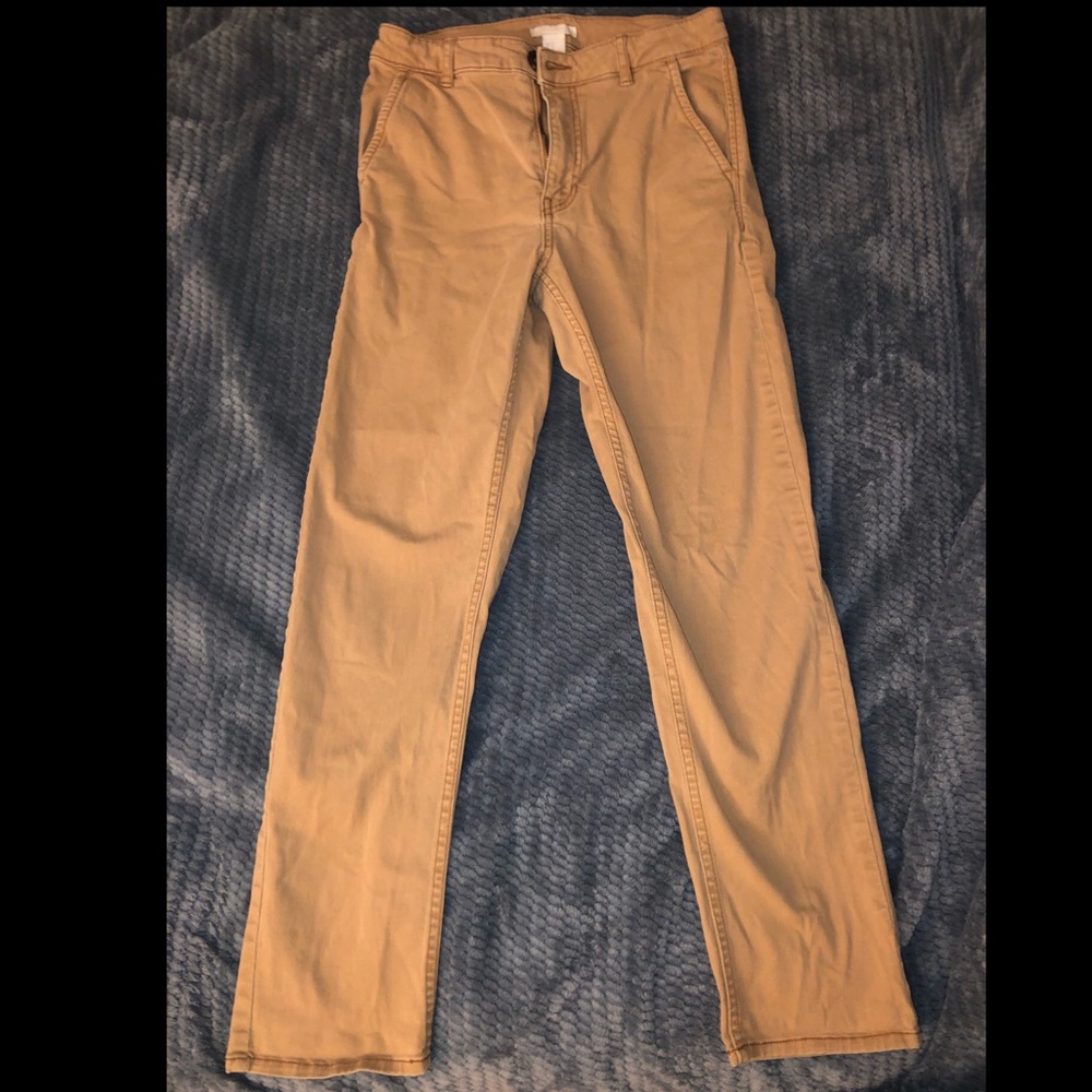 Chino Style Khaki High- Waisted Paints